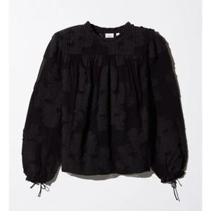 Aritzia Wilfred Lourdes Prairie Blouse, Black